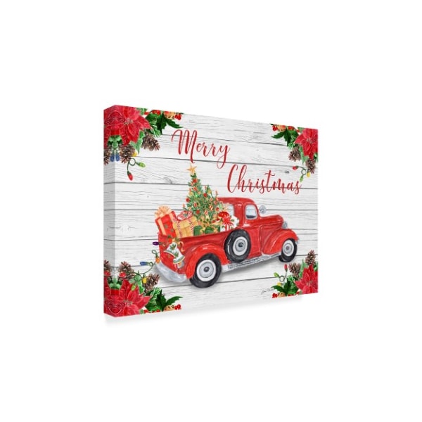 Trademark Fine Art Jean Plout 'Vintage Red Truck Christmas' Canvas Art, 24x32 - ALI37275-C2432GG