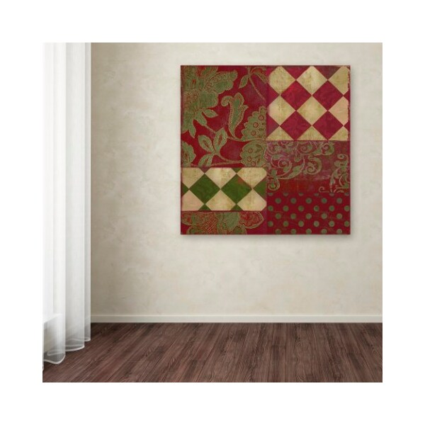 Trademark Fine Art Color Bakery 'Merry Christmas Patchwork II' Canvas Art, 35x35 - ALI4386-C3535GG