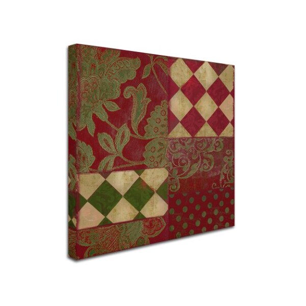 Trademark Fine Art Color Bakery 'Merry Christmas Patchwork II' Canvas Art, 35x35 - ALI4386-C3535GG