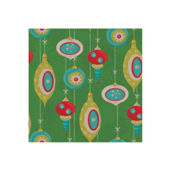 Trademark Fine Art Holli Conger 'Retro Christmas half drop 2' Canvas Art, 18x18 - ALI47380-C1818GG