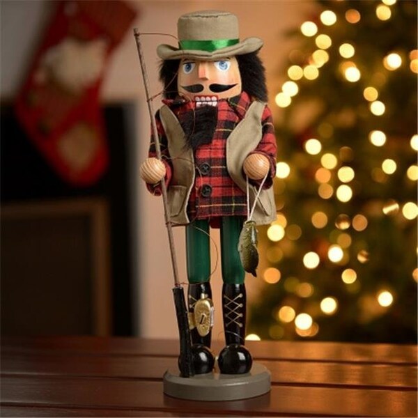 Santas Workshop SantasWorkshop 70201 4.5 in. Bass Fisherman Nutcracker - 70201