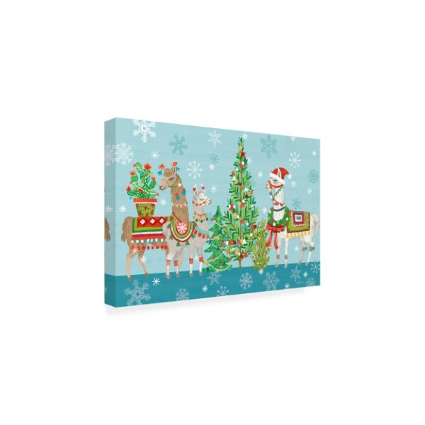 Trademark Fine Art Mary Urban 'Lovely Llamas Christmas Viii' Canvas Art, 30x47 - WAP10074-C3047GG