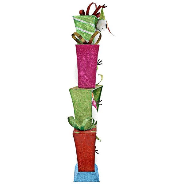 Design Toscano Stack of Christmas Snowmen Holiday Fun Bunch Metal Statue - FU71801
