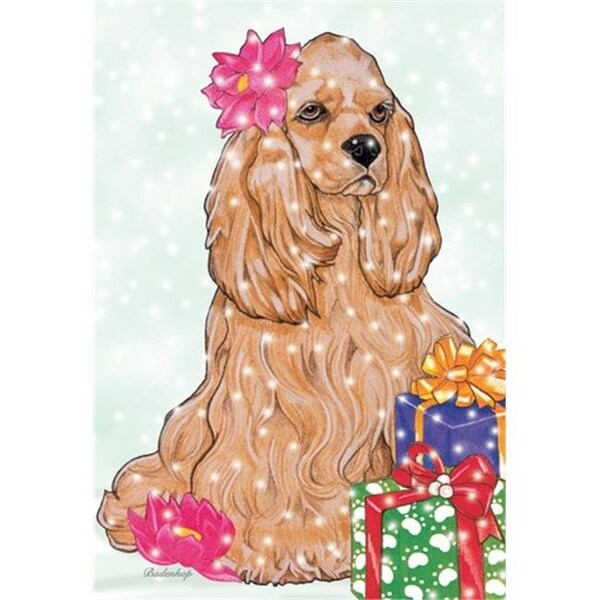 Pipsqueak Productions Pipsqueak Productions C917 Holiday Boxed Cards- Cocker Spaniel American Buff - C917