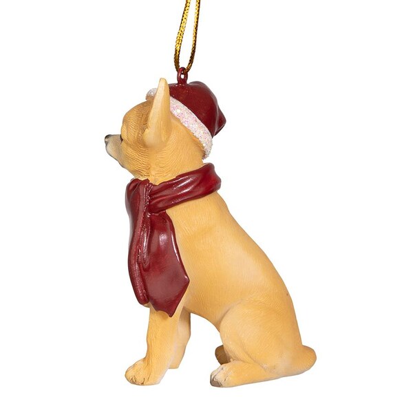 Design Toscano Chihuahua Holiday Dog Ornament Sculpture - JH576307