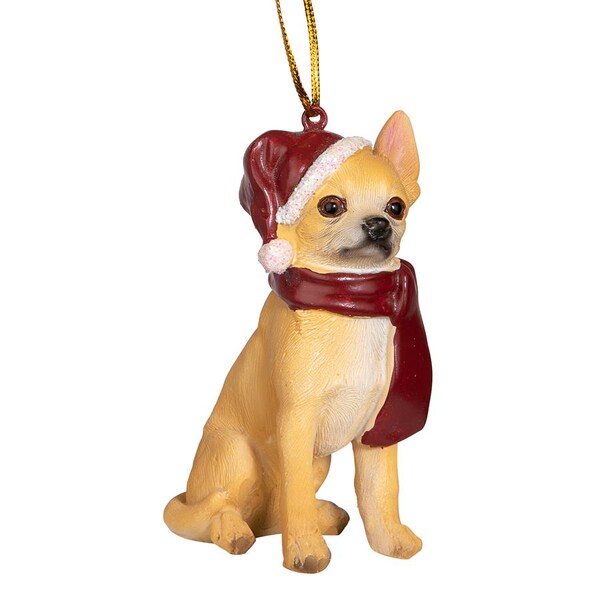 Design Toscano Chihuahua Holiday Dog Ornament Sculpture - JH576307