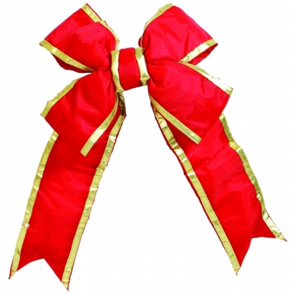 Vickerman 24-inch x 30-inch Red-Gold Nylon Out Bow 7-inch Sz - L130424