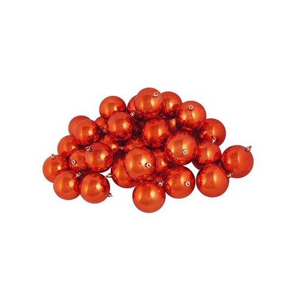 Northlight Seasonal Northlight Seasonal 31752272 Shatterproof Shiny Burnt Orange Christmas Ball Ornaments - 31752272