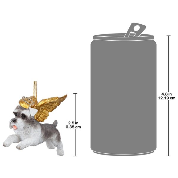 Design Toscano Honor the Pooch: Mini Schnauzer Holiday Dog Angel Ornament - JH170719