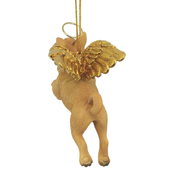 Design Toscano Honor the Pooch: Pug Holiday Dog Angel Ornament - JH170724
