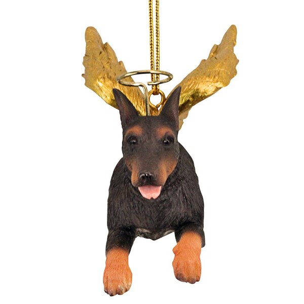 Design Toscano Honor the Pooch: Doberman Holiday Dog Angel Ornament - JH170726