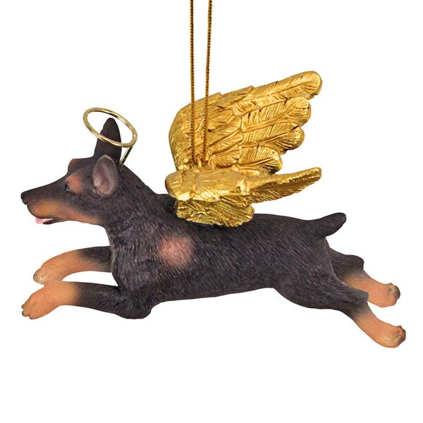 Design Toscano Honor the Pooch: Doberman Holiday Dog Angel Ornament - JH170726