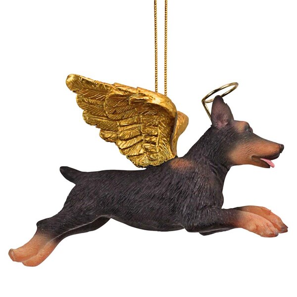 Design Toscano Honor the Pooch: Doberman Holiday Dog Angel Ornament - JH170726