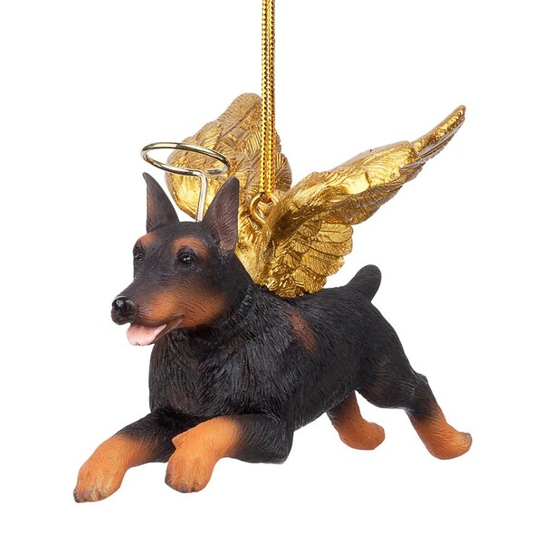 Design Toscano Honor the Pooch: Doberman Holiday Dog Angel Ornament - JH170726