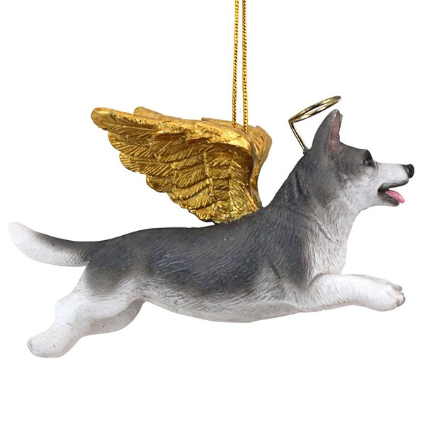 Design Toscano Honor the Pooch: Siberian Husky Holiday Dog Angel Ornament - JH170720