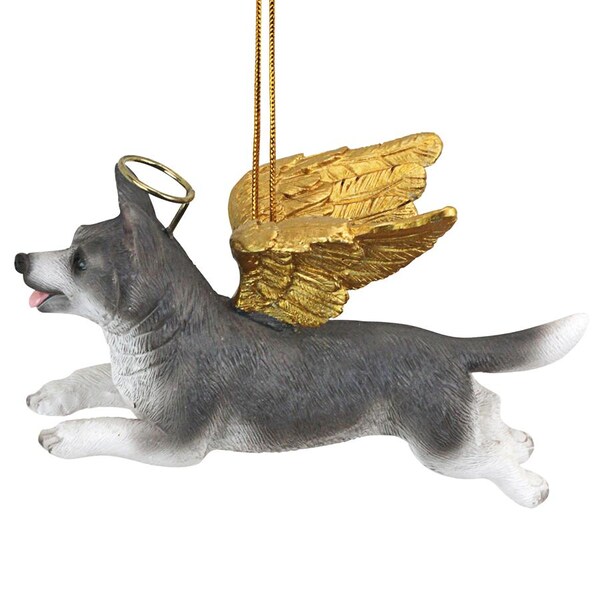 Design Toscano Honor the Pooch: Siberian Husky Holiday Dog Angel Ornament - JH170720