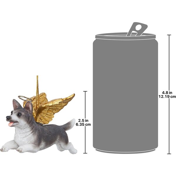 Design Toscano Honor the Pooch: Siberian Husky Holiday Dog Angel Ornament - JH170720