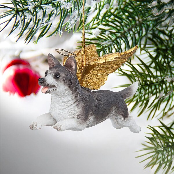 Design Toscano Honor the Pooch: Siberian Husky Holiday Dog Angel Ornament - JH170720