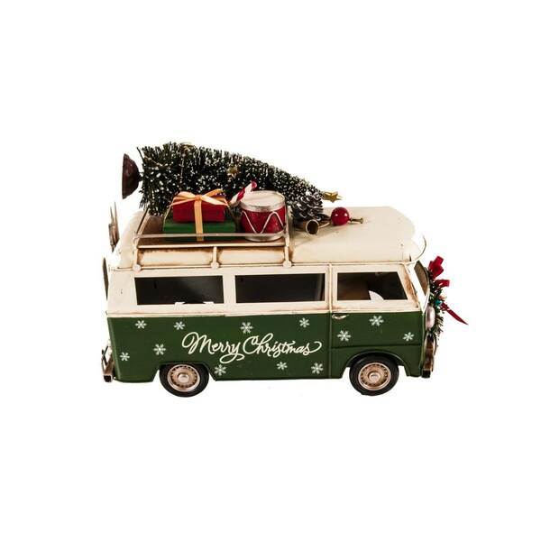 Homeroots C1960s Volkswagen Christmas Bus Sculpture - 401196