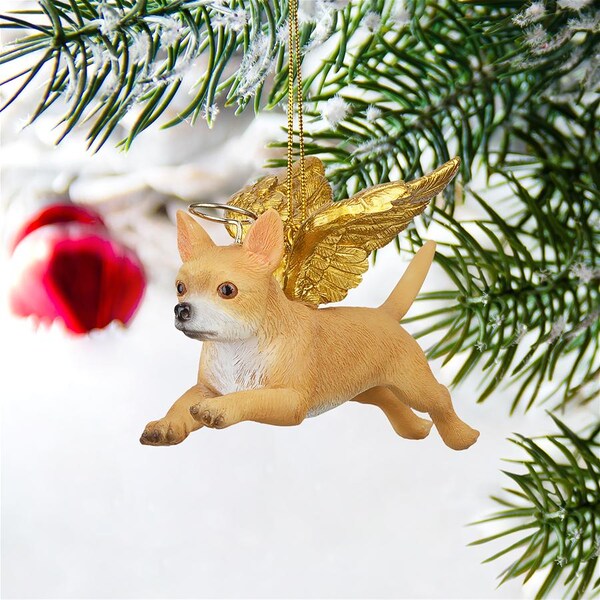 Design Toscano Honor the Pooch: Chihuahua Holiday Dog Angel Ornament - JH170723