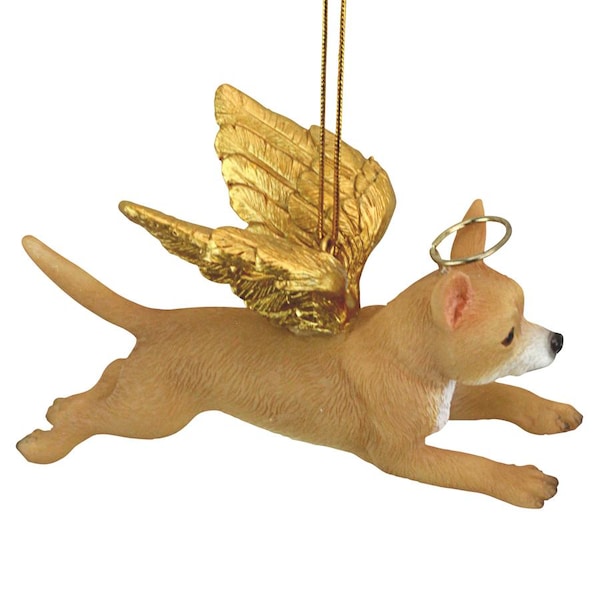 Design Toscano Honor the Pooch: Chihuahua Holiday Dog Angel Ornament - JH170723