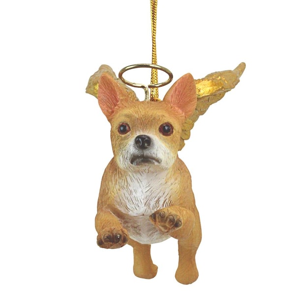 Design Toscano Honor the Pooch: Chihuahua Holiday Dog Angel Ornament - JH170723