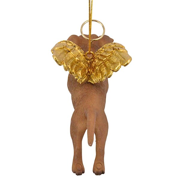 Design Toscano Honor the Pooch: Pit Bull Holiday Dog Angel Ornament - JH170729