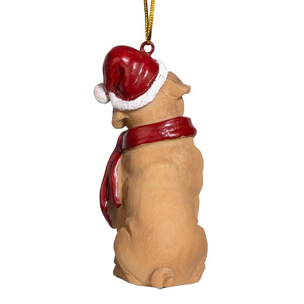 Design Toscano Pug Holiday Dog Ornament Sculpture - JH576315
