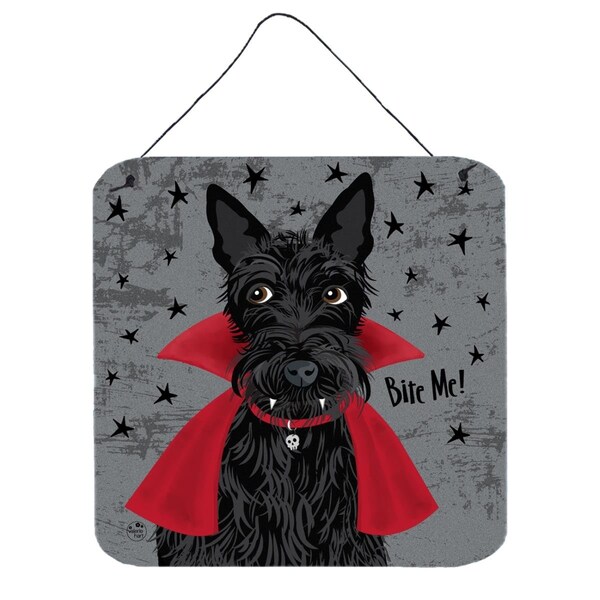 Carolines Treasures Halloween Vampire Scottie Wall or Door Hanging Prints - VHA3037DS66