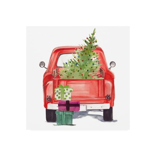 Trademark Fine Art Jennifer Paxton Parker 'Christmas Cars Iii' Canvas Art, 18x18 - WAG10048-C1818GG
