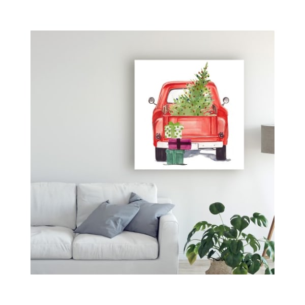 Trademark Fine Art Jennifer Paxton Parker 'Christmas Cars Iii' Canvas Art, 18x18 - WAG10048-C1818GG