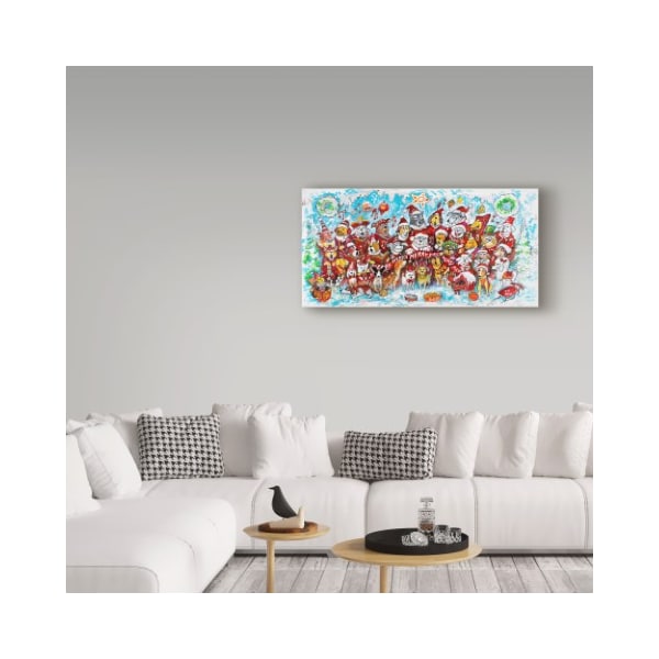 Trademark Fine Art Bill Bell 'Christmas Cats' Canvas Art, 10x19 - ALI25576-C1019GG