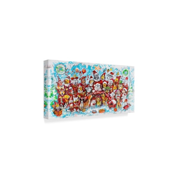 Trademark Fine Art Bill Bell 'Christmas Cats' Canvas Art, 10x19 - ALI25576-C1019GG