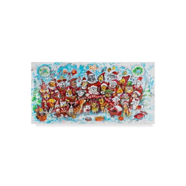 Trademark Fine Art Bill Bell 'Christmas Cats' Canvas Art, 10x19 - ALI25576-C1019GG