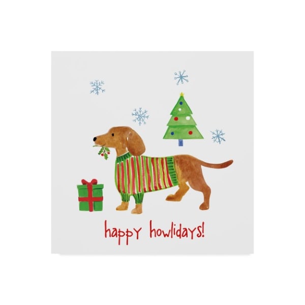 Trademark Fine Art Farida Zaman 'Christmas Puppers Iv' Canvas Art, 35x35 - WAP09333-C3535GG