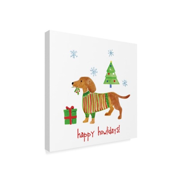 Trademark Fine Art Farida Zaman 'Christmas Puppers Iv' Canvas Art, 35x35 - WAP09333-C3535GG