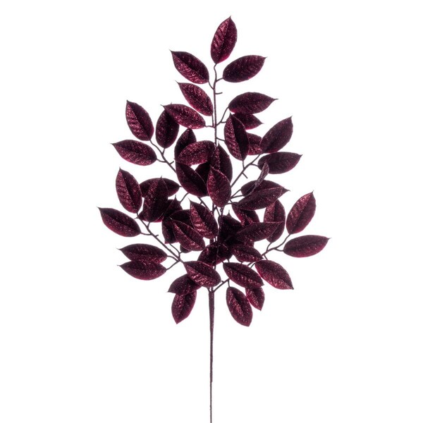 Vickerman 31 in. Gardenia Glitter Spray, Burgundy, 2PK - FK221831
