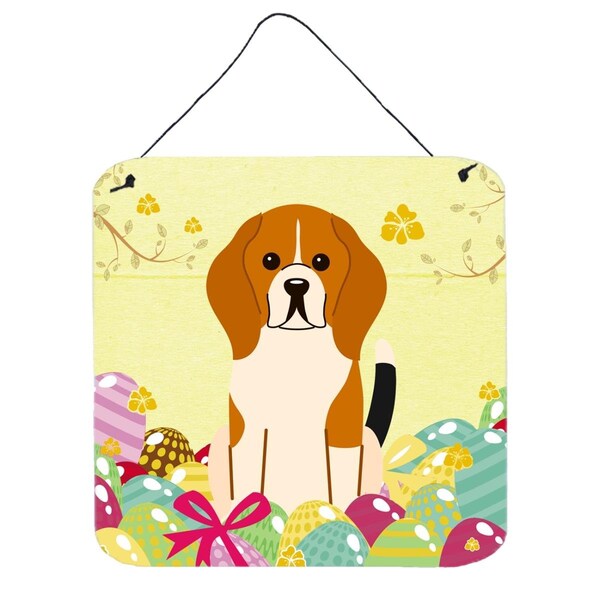 Carolines Treasures Easter Eggs Beagle Tricolor Wall or Door Hanging Prints - BB6040DS66