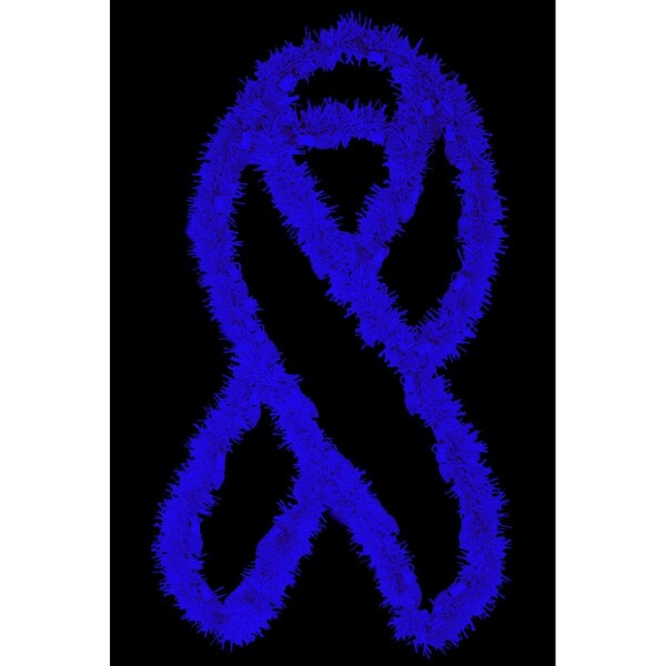 Queens Of Christmas 3 ft. Garland Awareness Ribbons, Blue - GM-RBN-03-BL-GAR