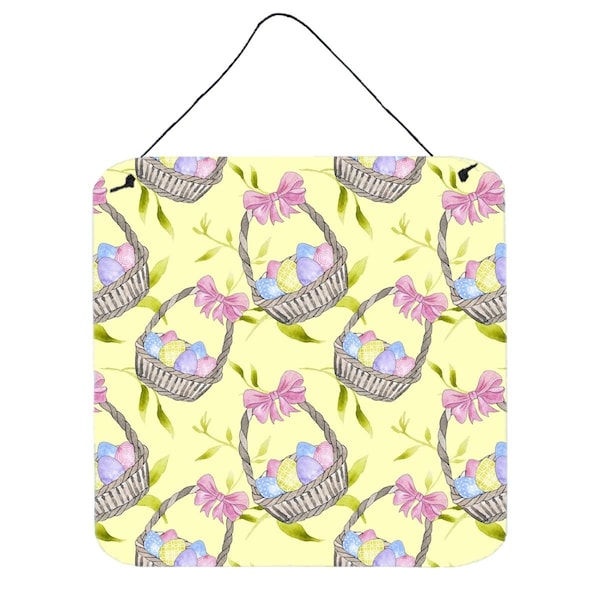 Carolines Treasures Easter Basket and Eggs Wall or Door Hanging Prints, 6 x 6 in. - BB7490DS66