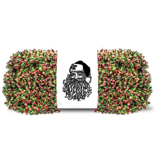 Queens Of Christmas TGAR-100-RE-GR 100 ft. Metallic Tinsel Garland, Red & Green - TGAR-100-RE/GR