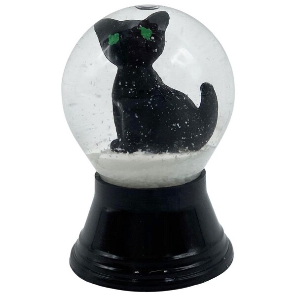 Alexander Taron Perzy Snowglobe - Mini Black Cat - 1.5 x 1 x 1 in. - PR1144