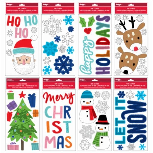 Ig Design Group Americas 5.5 x 12 in. True Value Xmas Gell Clings, Small - 274726