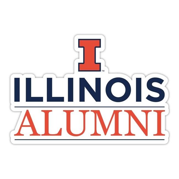 R & R Imports R & R Imports STC4-C-ILL20 ALUM 2pk Illinois Fighting Illini 4 in. Laser Cut Alumni Vinyl Decal Sticker - Pack of 2 - STC4-C-ILL20 ALUM 2PK