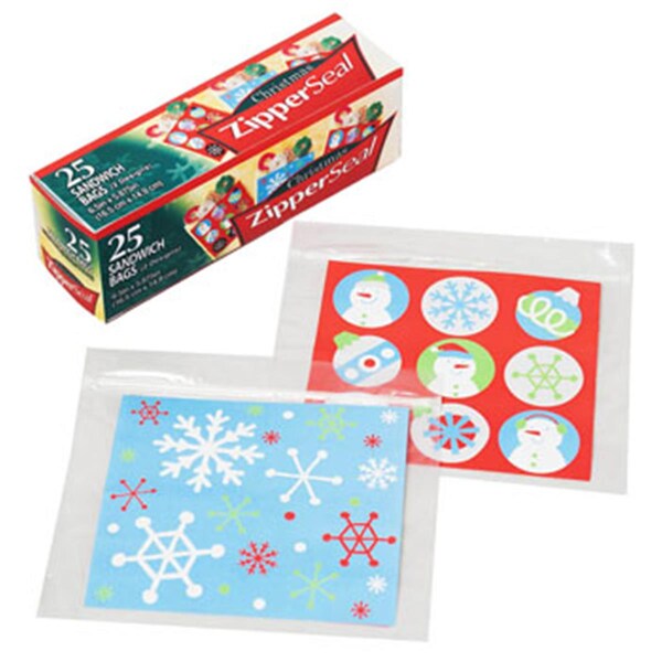 Regent Products Sandwish Bag Christmas Print, 48PK - G91433