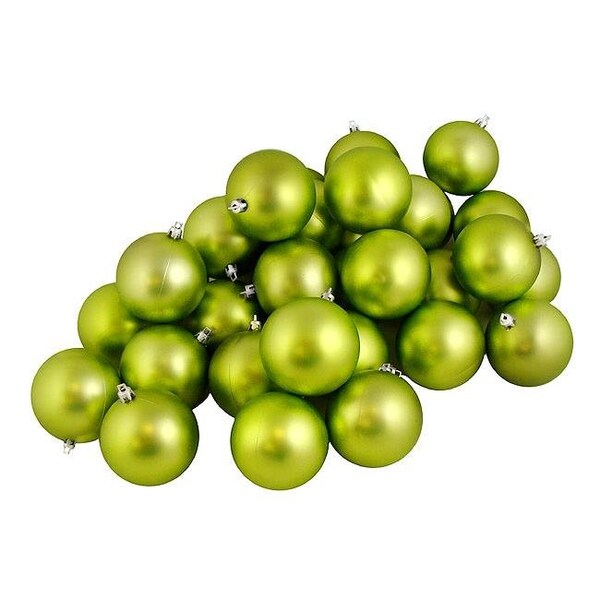 Northlight Seasonal Northlight Seasonal 31755209 Shatterproof Matte Green Kiwi Christmas Ball Ornaments - 31755209