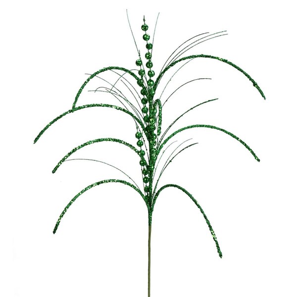 Vickerman 29 in. Green Glitter Harvest Spray, 6PK - QG192404