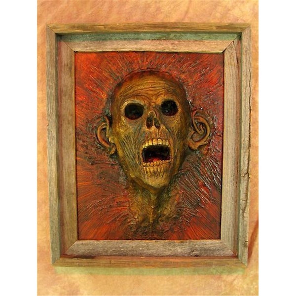 Wonderdesconcierto Framed 3D Life-Size Zombie Head - WO1862227