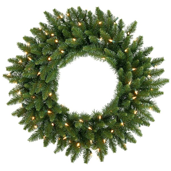 Vickerman 24 in. Camdon Fir Artificial Christmas Wreath with 50 Multi LED Light & 130 Tip Count, 12PK - A861026LED