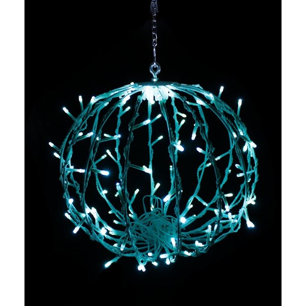 Queens Of Christmas 12 in. LED Sphere Lights, Teal - 120 Count - S-120SPH-TL-12